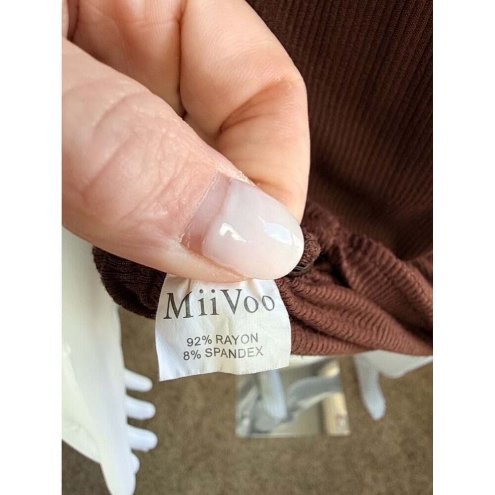 Cocoa Brown Ruched Bodycon Mini Dress Small - Picture 2 of 9
